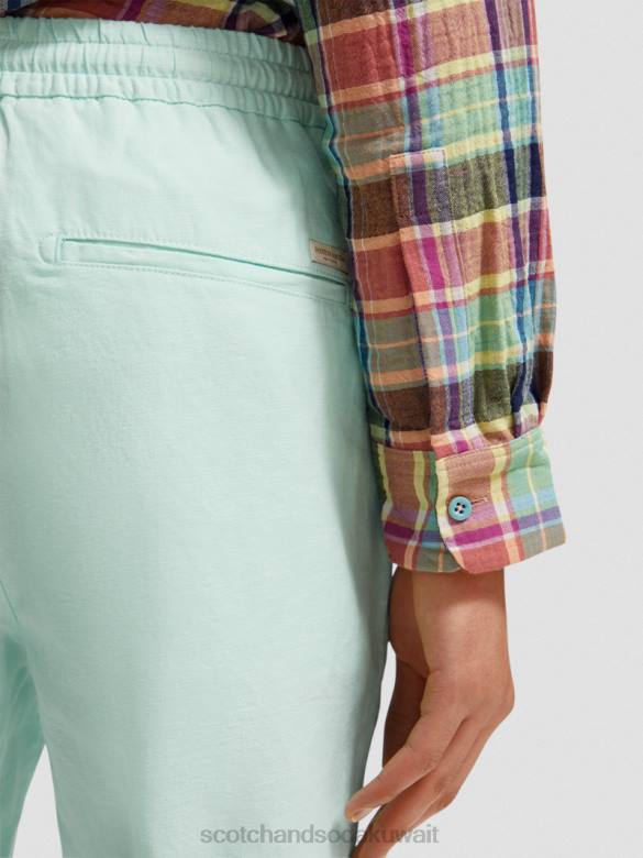 ملابس Scotch & Soda شورت برمودا من مزيج الكتان المفضل خليج رجال N0V4604