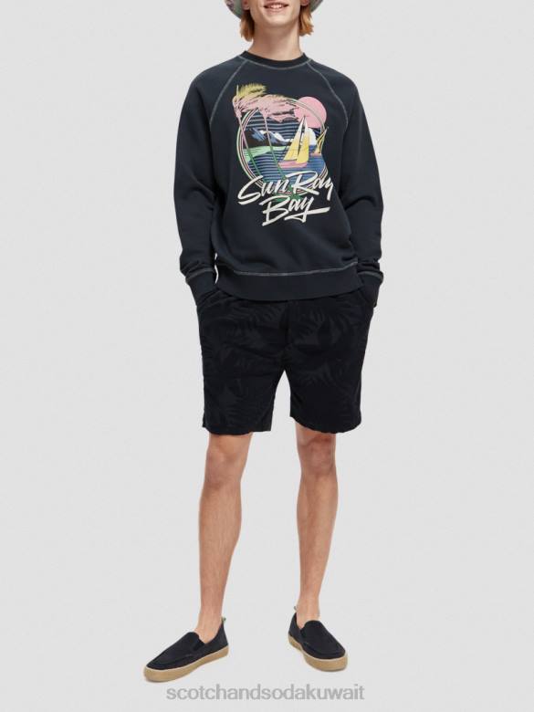 ملابس Scotch & Soda شورت جاكار مطبوع القوات البحرية رجال N0V4607