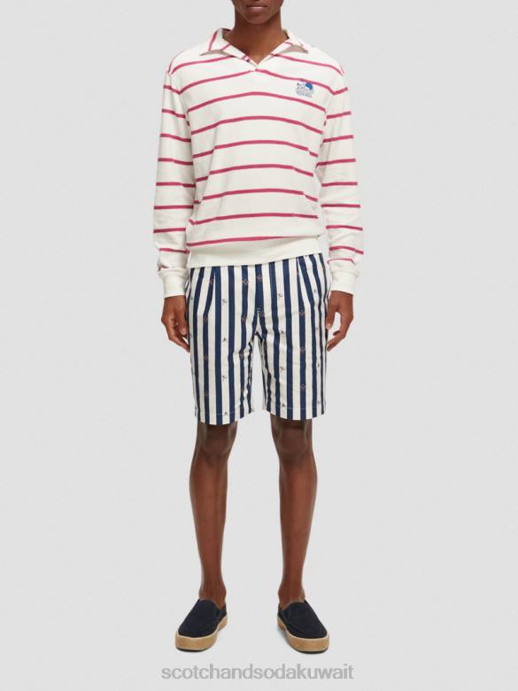 ملابس Scotch & Soda شورت برمودا مخطط بليك تنس صغير رجال N0V4612