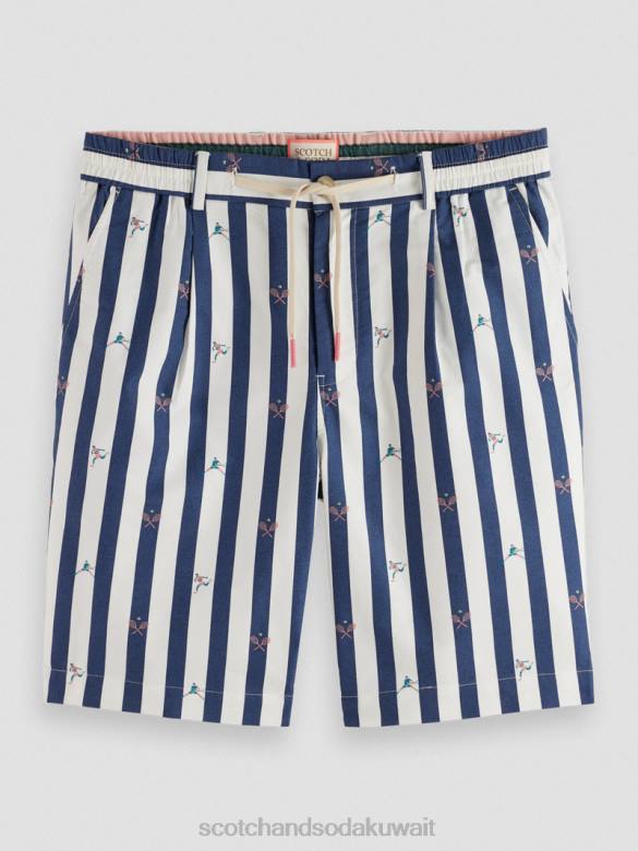 ملابس Scotch & Soda شورت برمودا مخطط بليك تنس صغير رجال N0V4612