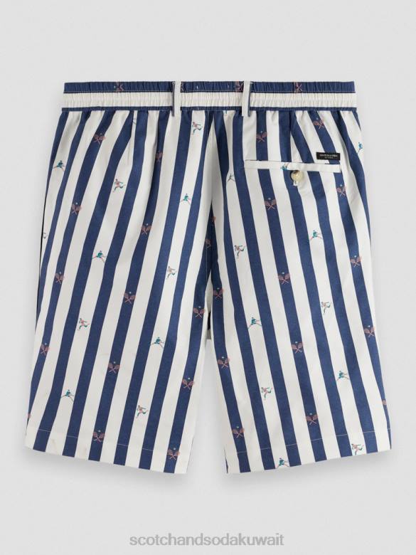 ملابس Scotch & Soda شورت برمودا مخطط بليك تنس صغير رجال N0V4612