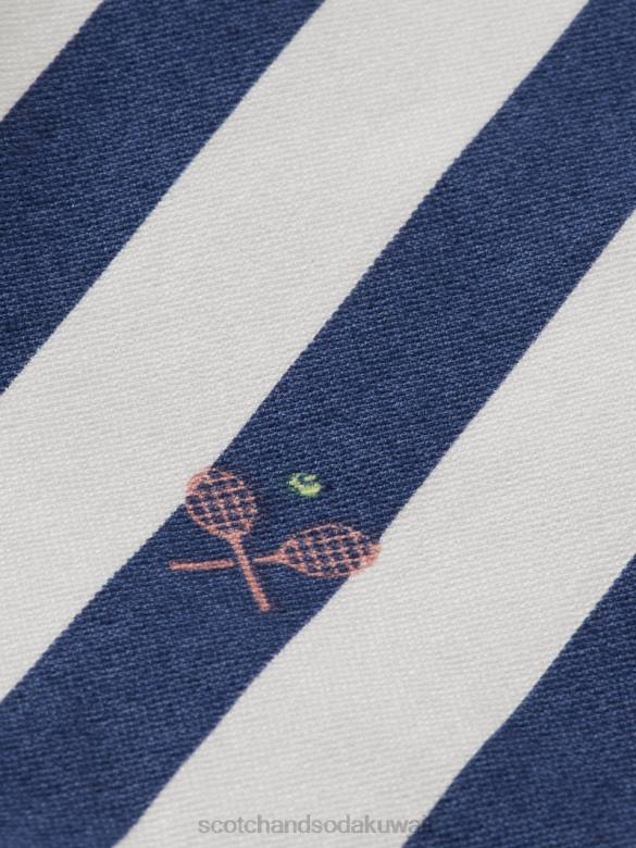 ملابس Scotch & Soda شورت برمودا مخطط بليك تنس صغير رجال N0V4612