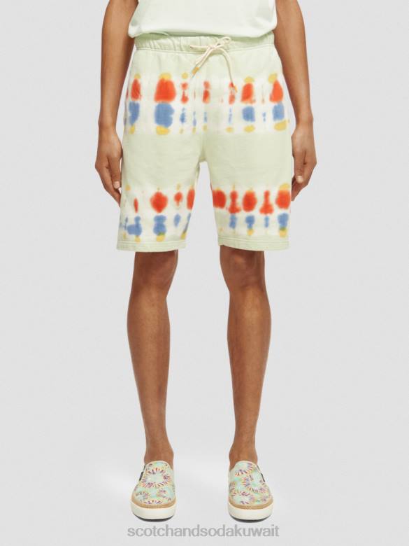 ملابس Scotch & Soda شورت رياضي مصبوغ بقصة مريحة صبغة ربطة عنق بالنعناع رجال N0V4613