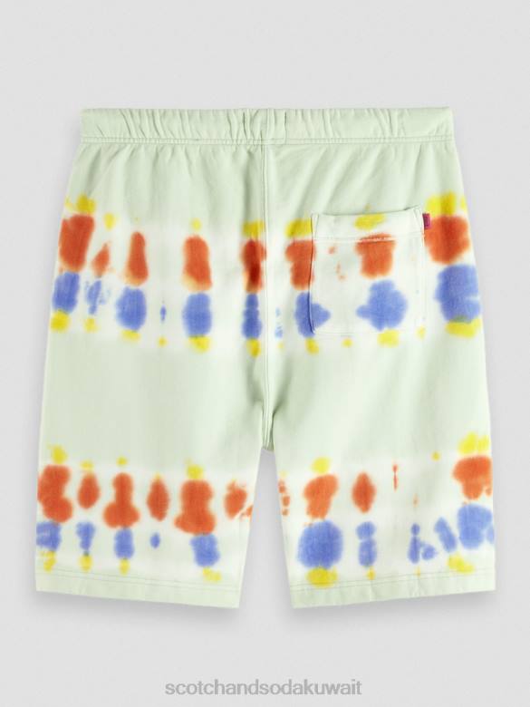 ملابس Scotch & Soda شورت رياضي مصبوغ بقصة مريحة صبغة ربطة عنق بالنعناع رجال N0V4613