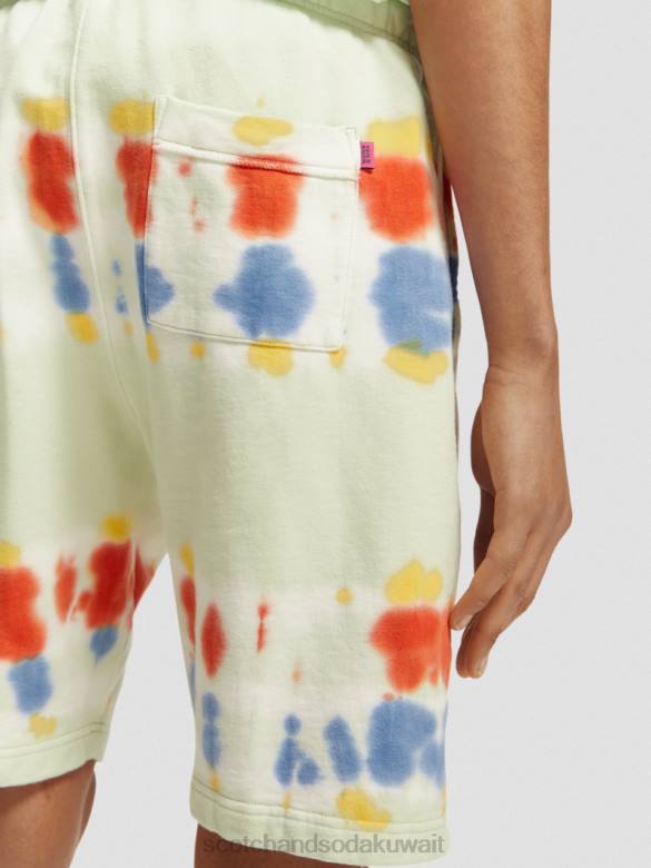ملابس Scotch & Soda شورت رياضي مصبوغ بقصة مريحة صبغة ربطة عنق بالنعناع رجال N0V4613