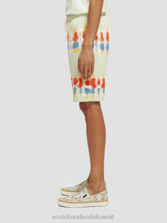 ملابس Scotch & Soda شورت رياضي مصبوغ بقصة مريحة صبغة ربطة عنق بالنعناع رجال N0V4613