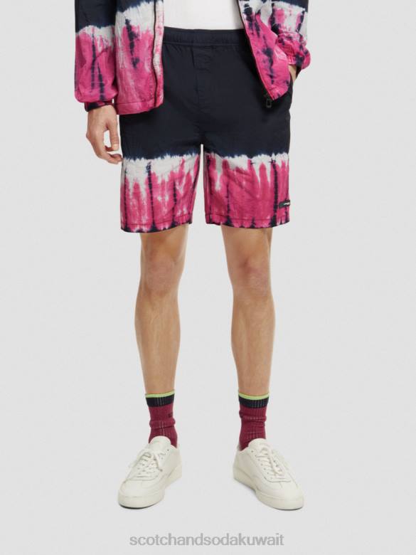 ملابس Scotch & Soda شورت مصبوغ صبغة ربطة عنق متعددة الألوان رجال N0V4617