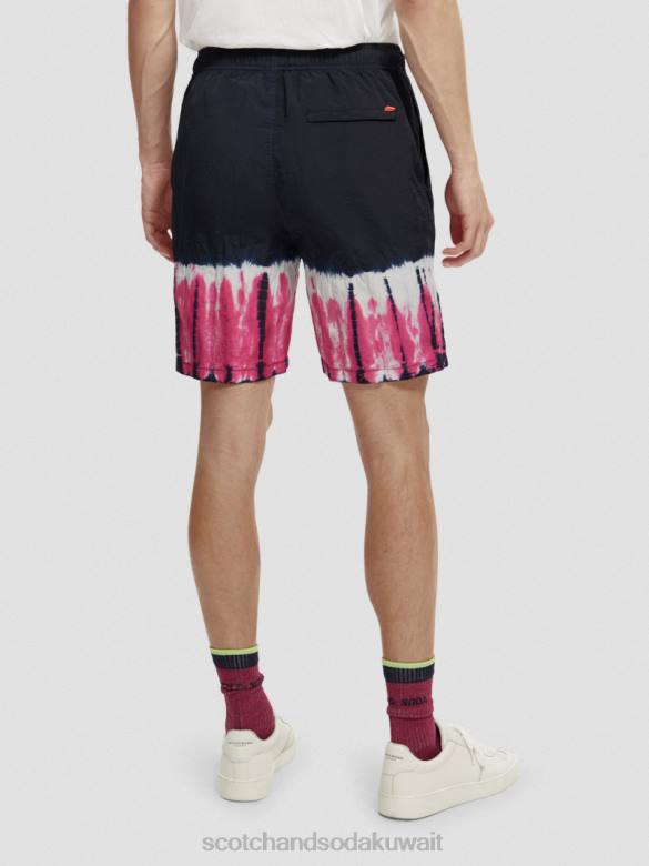 ملابس Scotch & Soda شورت مصبوغ صبغة ربطة عنق متعددة الألوان رجال N0V4617