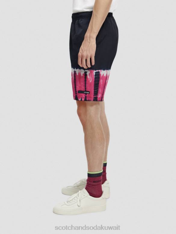 ملابس Scotch & Soda شورت مصبوغ صبغة ربطة عنق متعددة الألوان رجال N0V4617
