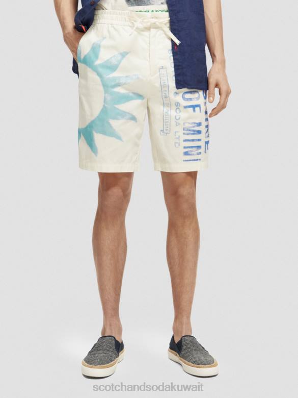 ملابس Scotch & Soda شورت برمودا المطبوع المفضل طباعة الطوابع رجال N0V4618