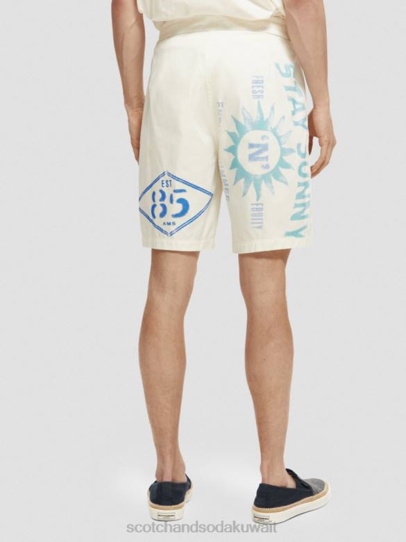 ملابس Scotch & Soda شورت برمودا المطبوع المفضل طباعة الطوابع رجال N0V4618