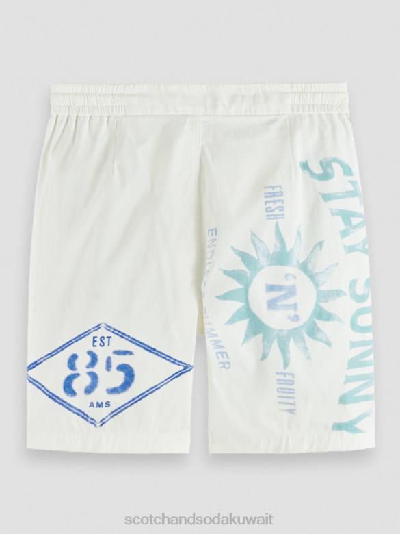 ملابس Scotch & Soda شورت برمودا المطبوع المفضل طباعة الطوابع رجال N0V4618