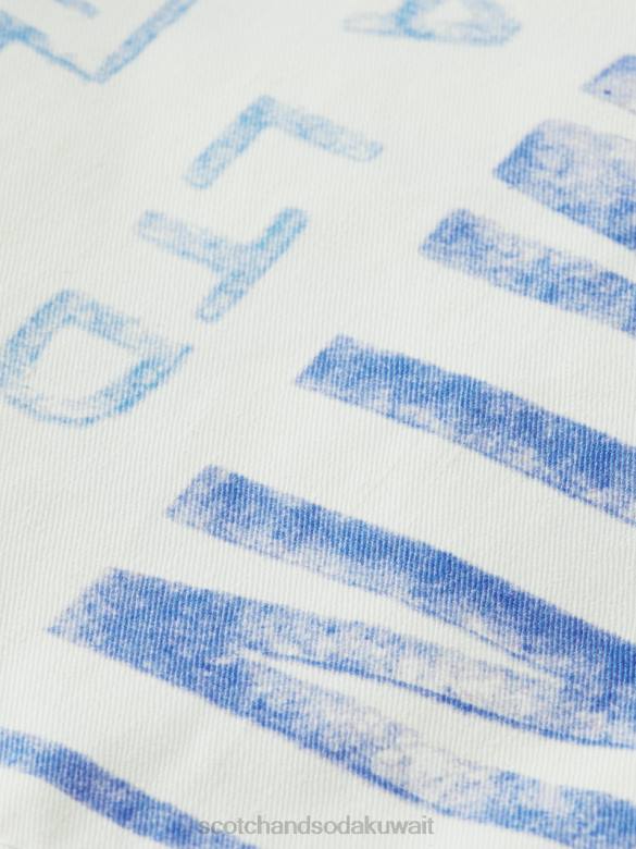 ملابس Scotch & Soda شورت برمودا المطبوع المفضل طباعة الطوابع رجال N0V4618