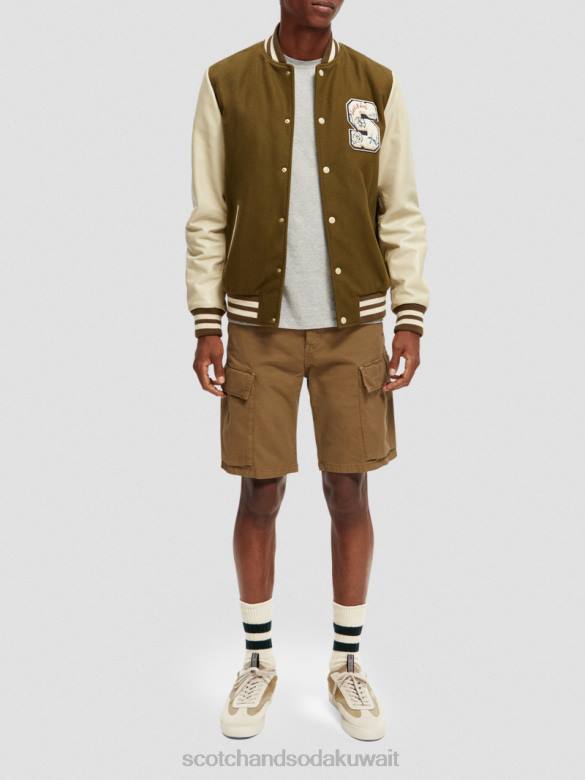 ملابس Scotch & Soda شورت البضائع المريح الكاكي رجال N0V4619