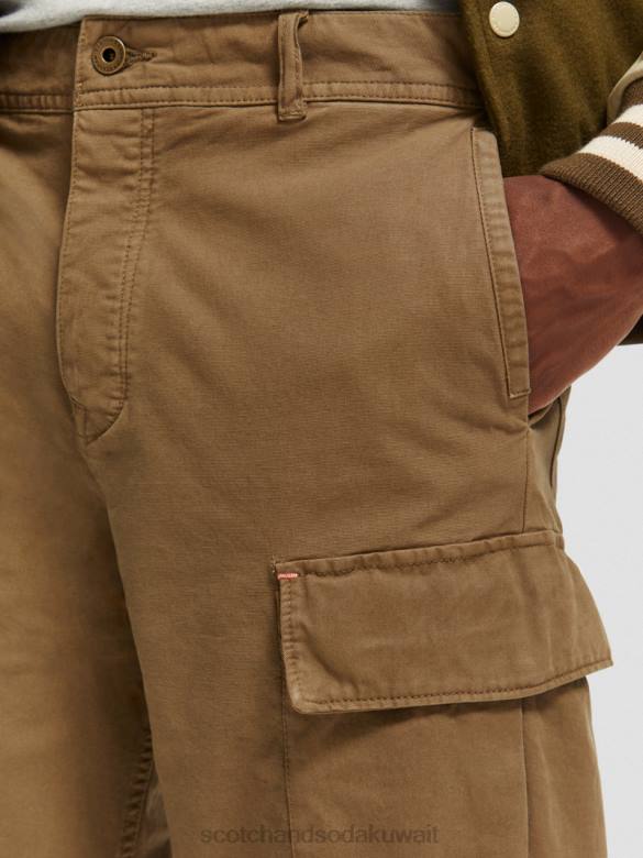 ملابس Scotch & Soda شورت البضائع المريح الكاكي رجال N0V4619