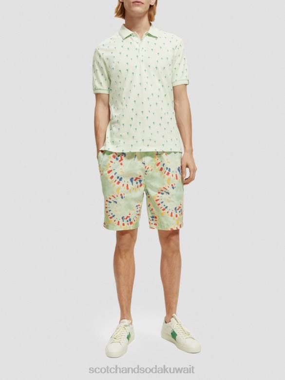 ملابس Scotch & Soda شورت برمودا المطبوع المفضل صبغة زهرة النعناع رجال N0V4625