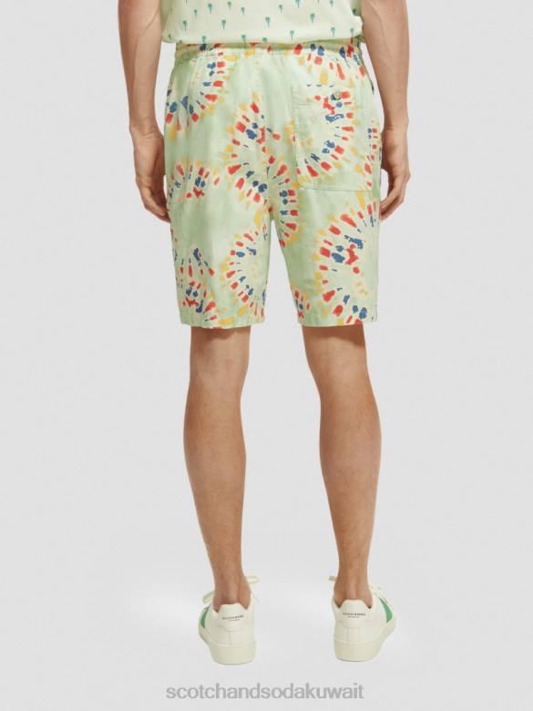 ملابس Scotch & Soda شورت برمودا المطبوع المفضل صبغة زهرة النعناع رجال N0V4625