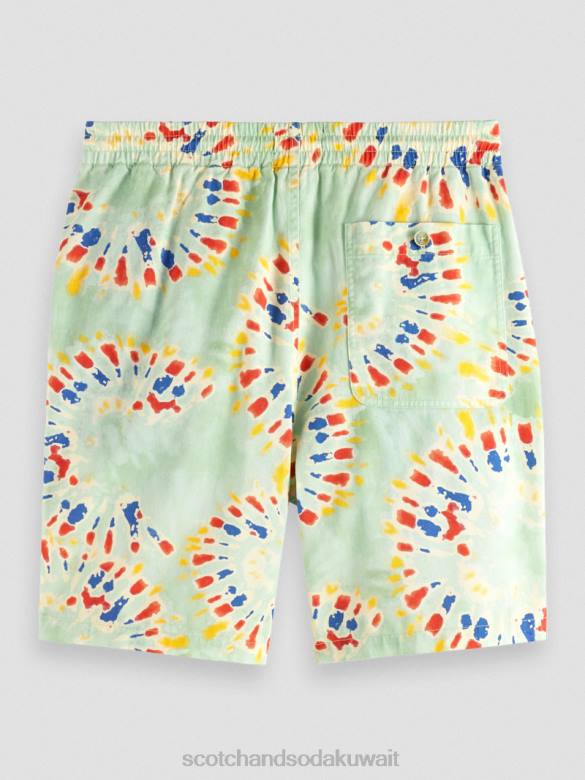 ملابس Scotch & Soda شورت برمودا المطبوع المفضل صبغة زهرة النعناع رجال N0V4625