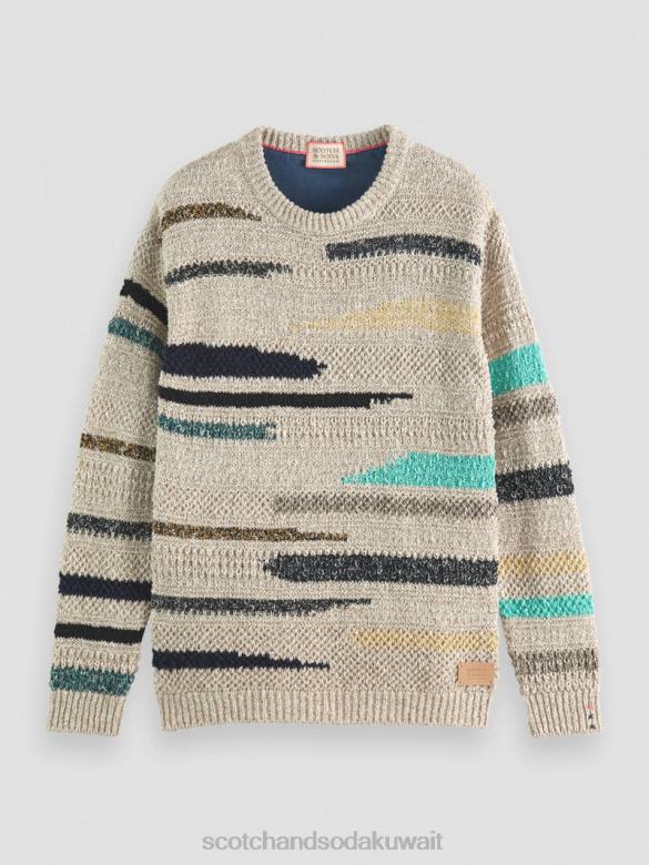 ملابس Scotch & Soda سترة مخططة من قماش الجاكار ميلانج التحرير والسرد أ رجال N0V4630