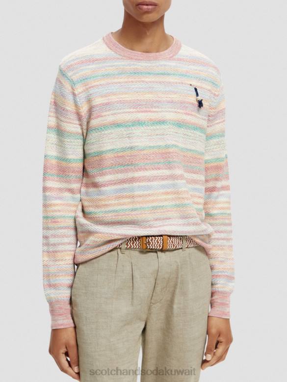 ملابس Scotch & Soda سترة مخططة محبوكة التحرير والسرد أ رجال N0V4634