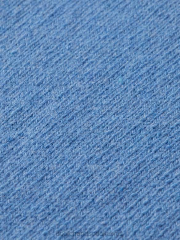ملابس Scotch & Soda سترة من الكشمير مزينة بطبعات متباينة مزيج السماء رجال N0V4638