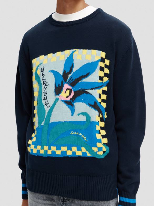 ملابس Scotch & Soda سترة عضوية من عمل فني إنتارسيا التحرير والسرد أ رجال N0V4641