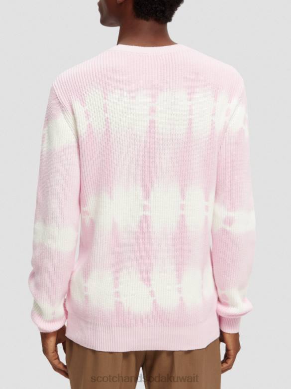 ملابس Scotch & Soda سترة عضوية متماسكة ومصبوغة بالربط التحرير والسرد ب رجال N0V4646