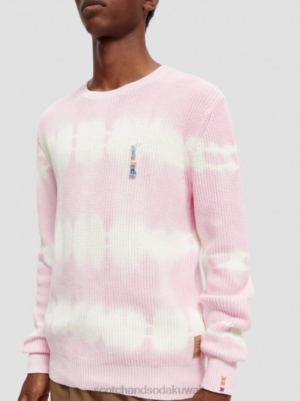 ملابس Scotch & Soda سترة عضوية متماسكة ومصبوغة بالربط التحرير والسرد ب رجال N0V4646