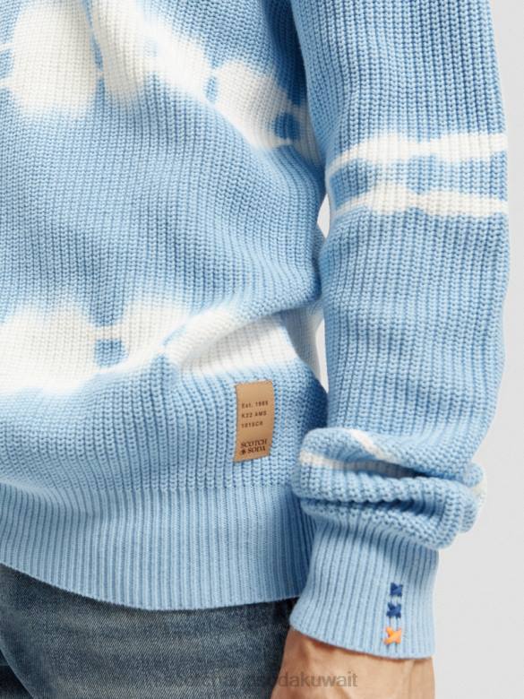 ملابس Scotch & Soda سترة عضوية متماسكة ومصبوغة بالربط التحرير والسرد أ رجال N0V4647