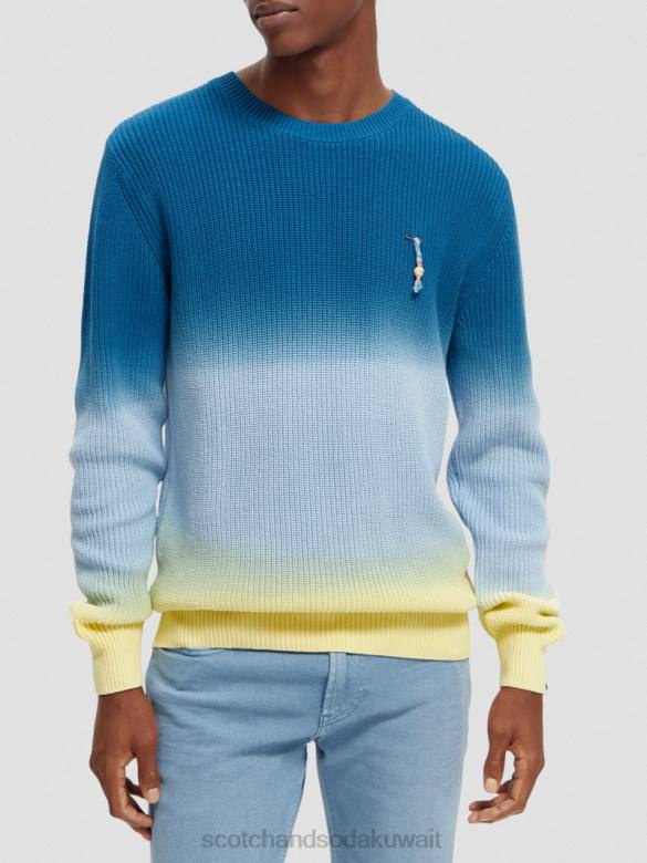 ملابس Scotch & Soda سترة عضوية متماسكة ومصبوغة بالربط التحرير والسرد د رجال N0V4648