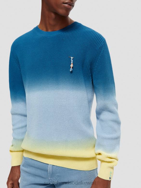 ملابس Scotch & Soda سترة عضوية متماسكة ومصبوغة بالربط التحرير والسرد د رجال N0V4648