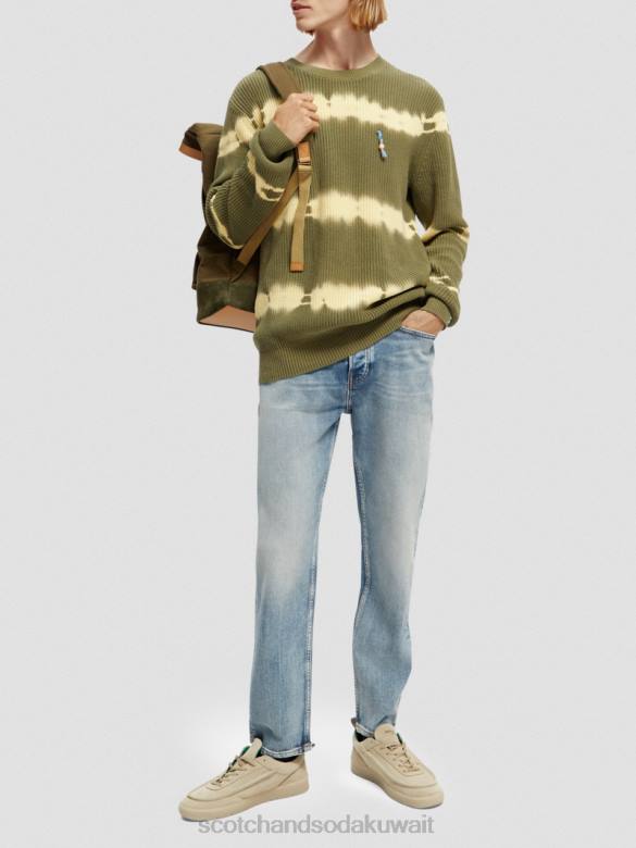 ملابس Scotch & Soda سترة عضوية متماسكة ومصبوغة بالربط التحرير والسرد ج رجال N0V4649
