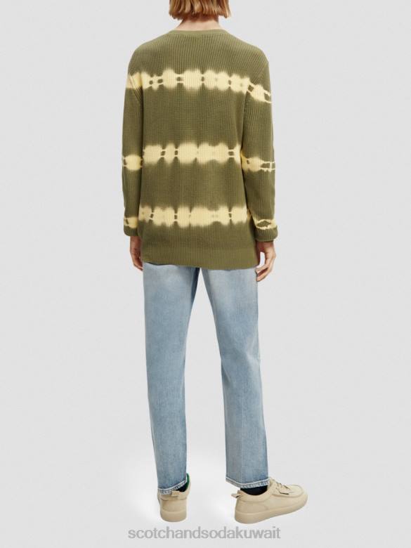 ملابس Scotch & Soda سترة عضوية متماسكة ومصبوغة بالربط التحرير والسرد ج رجال N0V4649