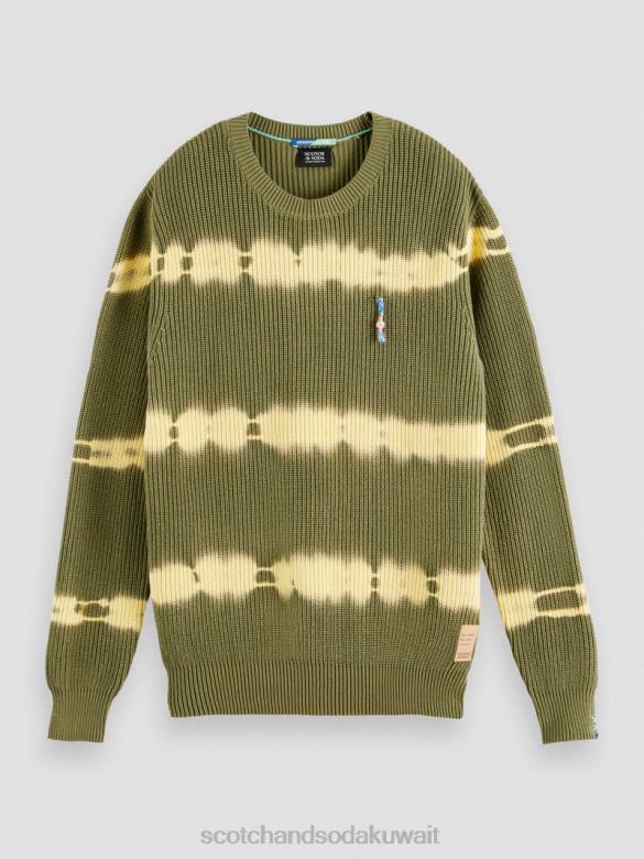 ملابس Scotch & Soda سترة عضوية متماسكة ومصبوغة بالربط التحرير والسرد ج رجال N0V4649