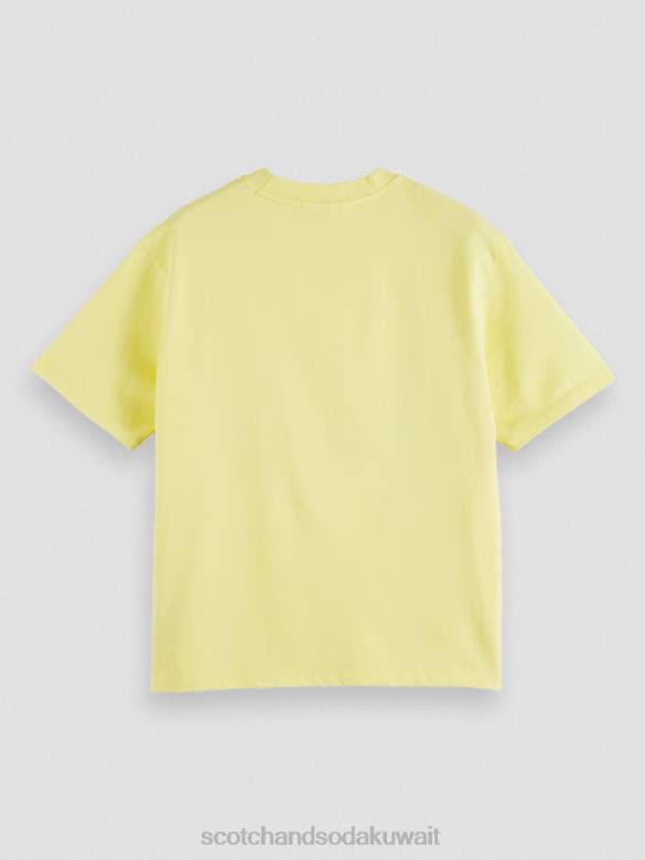 ملابس Scotch & Soda تي شيرت عضوي برسومات فضفاضة الفشار نحيف N0V464