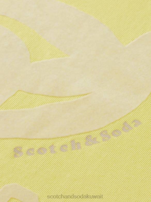 ملابس Scotch & Soda تي شيرت عضوي برسومات فضفاضة الفشار نحيف N0V464