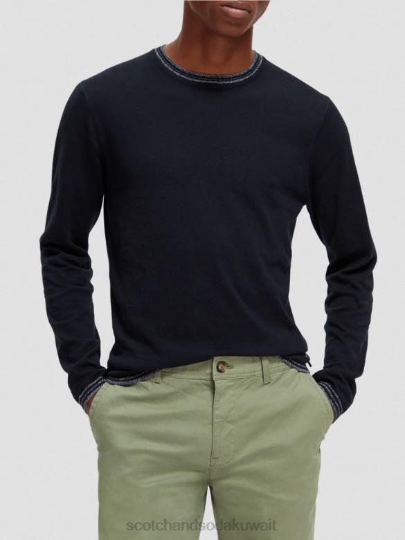 ملابس Scotch & Soda سترة بأطراف متباينة القوات البحرية رجال N0V4654