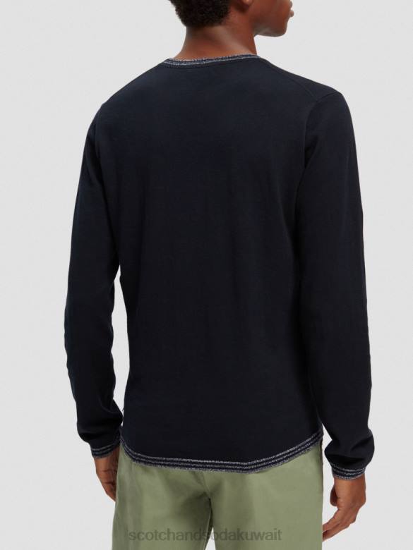 ملابس Scotch & Soda سترة بأطراف متباينة القوات البحرية رجال N0V4654