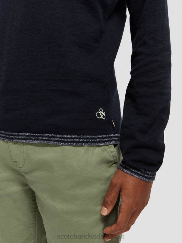 ملابس Scotch & Soda سترة بأطراف متباينة القوات البحرية رجال N0V4654