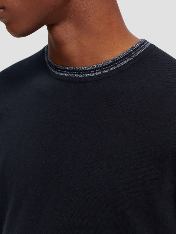 ملابس Scotch & Soda سترة بأطراف متباينة القوات البحرية رجال N0V4654