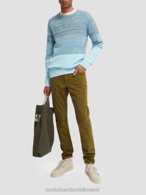 ملابس Scotch & Soda سترة عضوية مخططة ومتماسكة التحرير والسرد ب رجال N0V4656