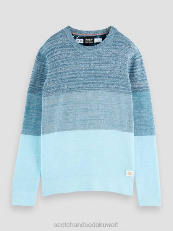 ملابس Scotch & Soda سترة عضوية مخططة ومتماسكة التحرير والسرد ب رجال N0V4656