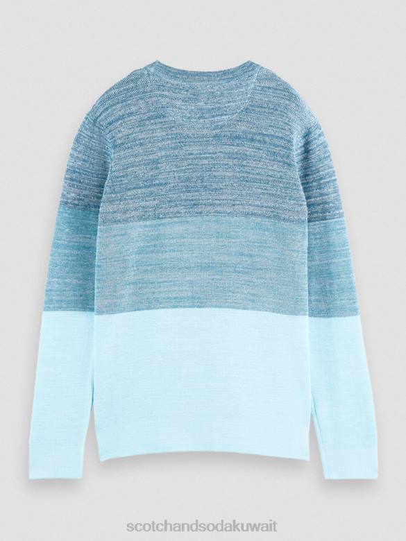 ملابس Scotch & Soda سترة عضوية مخططة ومتماسكة التحرير والسرد ب رجال N0V4656