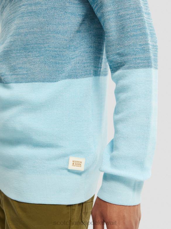 ملابس Scotch & Soda سترة عضوية مخططة ومتماسكة التحرير والسرد ب رجال N0V4656