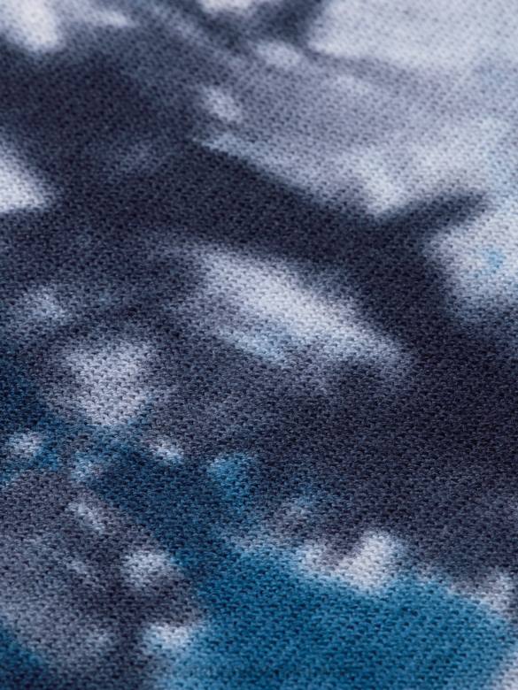 ملابس Scotch & Soda سترة من القطن العضوي مصبوغة بالربط البحر الأزرق رجال N0V4657