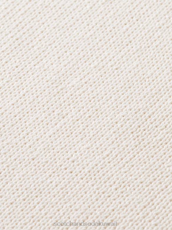 ملابس Scotch & Soda سترة ريجلان مزيج الدنيم الأبيض رجال N0V4659