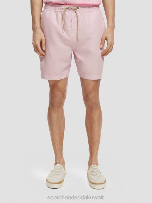 ملابس Scotch & Soda شورت سباحة متوسط ​​الطول الحجر الوردي رجال N0V4663