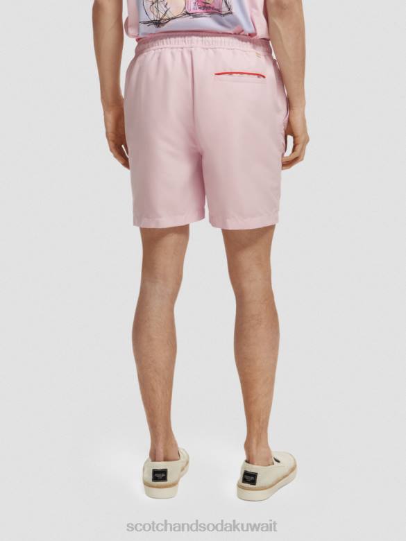 ملابس Scotch & Soda شورت سباحة متوسط ​​الطول الحجر الوردي رجال N0V4663