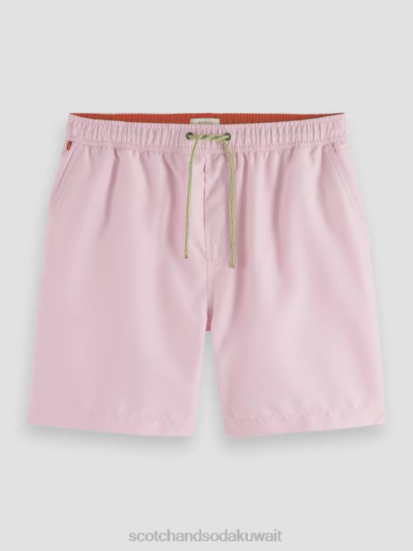ملابس Scotch & Soda شورت سباحة متوسط ​​الطول الحجر الوردي رجال N0V4663