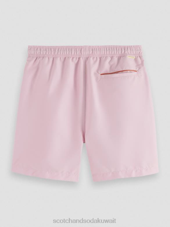 ملابس Scotch & Soda شورت سباحة متوسط ​​الطول الحجر الوردي رجال N0V4663